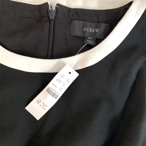 NWT J.Crew Black Midi Sheath Dress 12 TALL - Picture 6 of 8